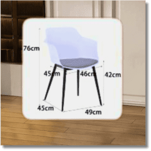 Essensior Dinning Chair With White Spray Paint black leg with PP Seat 2