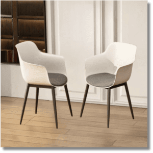 Essensior Dinning Chair With White Spray Paint black leg with PP Seat