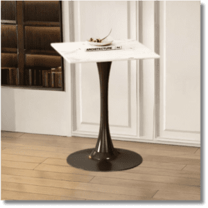 Essensior Dinning Table Spray Paint black leg with Glossy ceramic top