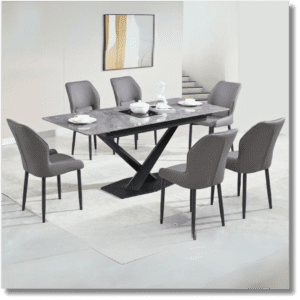 A05 Grey Square Marble Table