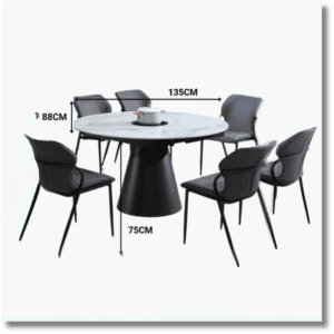 A13 Round Induction Marble Table Dimension